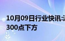 10月09日行业快讯:沪指跌逾5.5%，回落至3300点下方