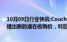 10月09日行业快讯:CoucheTard据悉向711便利店母公司提出新的潜在收购价，对后者估值7万亿日元