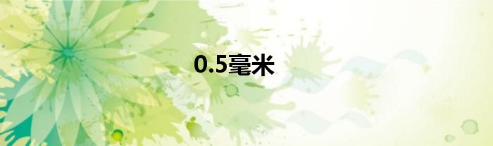 0.5毫米