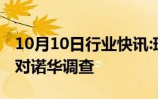 10月10日行业快讯:瑞士反垄断监管机构结束对诺华调查