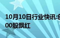 10月10日行业快讯:创业板指再度翻红，近4400股飘红