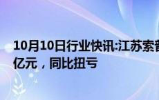 10月10日行业快讯:江苏索普：前三季度预盈1.85亿元2.15亿元，同比扭亏