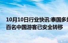 10月10日行业快讯:泰国多地遭遇洪涝灾害，被困清迈的超百名中国游客已安全转移