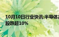 10月10日行业快讯:半导体产业链快速跳水，中芯国际等多股跌超10%