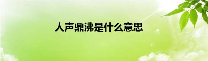 人声鼎沸是什么意思