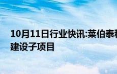 10月11日行业快讯:莱伯泰科中标沙特地质填图项目实验室建设子项目