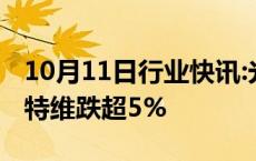 10月11日行业快讯:光伏概念股盘初走弱，奥特维跌超5%