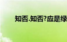 知否.知否?应是绿肥红瘦是什么意思