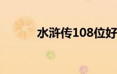 水浒传108位好汉的名字和绰号