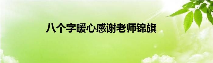 八个字暖心感谢老师锦旗