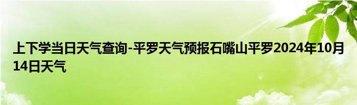 上下学当日天气查询-平罗天气预报石嘴山平罗2024年10月14日天气