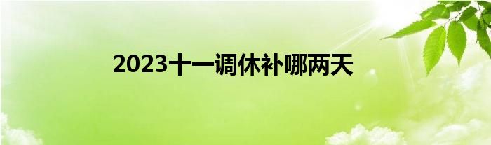 2023十一调休补哪两天