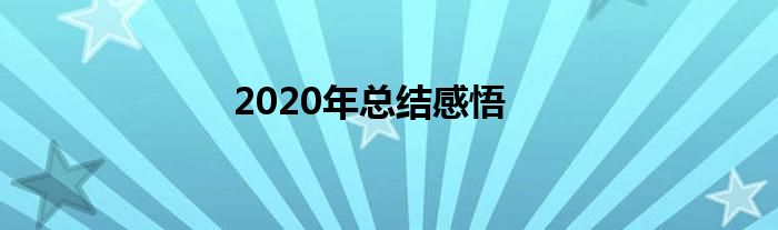 2020年总结感悟