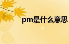 pm是什么意思 有几种解释方法