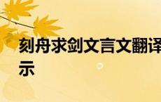 刻舟求剑文言文翻译 刻舟求剑给人们什么启示