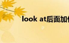 look at后面加什么 有哪些用法