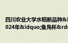 四川农业大学水稻新品种“隆香丝苗”喜获2024年“鱼凫杯”钻石奖